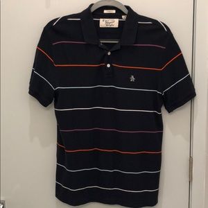 Original Penguin Mens Short Sleeve Navy Blue Polo